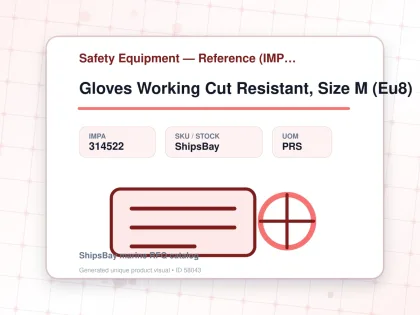 Gloves Working Cut Resistant, Size M (Eu8) - Safety Equipment — Reference (IMPA) - IMPA 314522 - UOM PRS