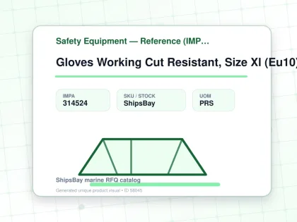 Gloves Working Cut Resistant, Size Xl (Eu10) - Safety Equipment — Reference (IMPA) - IMPA 314524 - UOM PRS