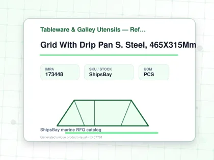 Grid With Drip Pan S. Steel, 465X315Mm - Tableware & Galley Utensils — Reference (IMPA) - IMPA 173448 - UOM PCS