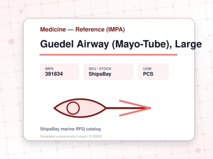Guedel Airway (Mayo-Tube), Large - Medicine — Reference (IMPA) - IMPA 391834 - UOM PCS