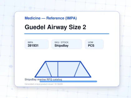 Guedel Airway Size 2 - Medicine — Reference (IMPA) - IMPA 391931 - UOM PCS