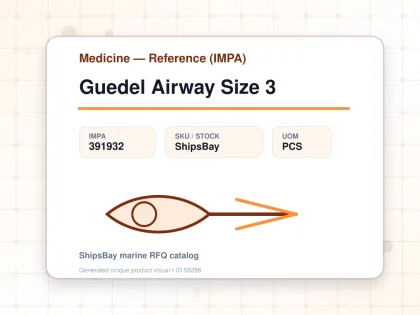 Guedel Airway Size 3 - Medicine — Reference (IMPA) - IMPA 391932 - UOM PCS