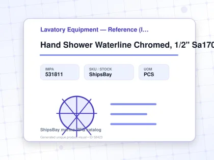 Hand Shower Waterline Chromed, 1/2" Sa17030 - Lavatory Equipment — Reference (IMPA) - IMPA 531811 - UOM PCS