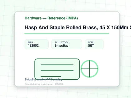 Hasp And Staple Rolled Brass, 45 X 150Mm Schwepper 3408 - Hardware — Reference (IMPA) - IMPA 492552 - UOM SET