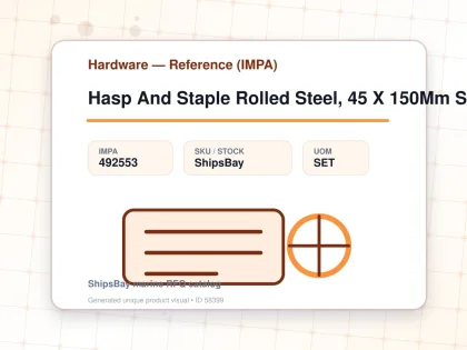 Hasp And Staple Rolled Steel, 45 X 150Mm Schwepper 3408 - Hardware — Reference (IMPA) - IMPA 492553 - UOM SET