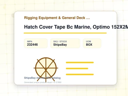 Hatch Cover Tape Bc Marine, Optimo 152X2Mmx20Mtr 2Rolls - Rigging Equipment & General Deck Items — Reference (IMPA) - IMPA 232446 - UOM BOX