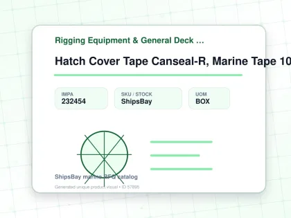 Hatch Cover Tape Canseal-R, Marine Tape 100X2Mmx20Mtr 3Rls - Rigging Equipment & General Deck Items — Reference (IMPA) - IMPA 232454 - UOM BOX