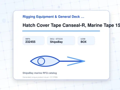 Hatch Cover Tape Canseal-R, Marine Tape 150X2Mmx20Mtr 2Rls - Rigging Equipment & General Deck Items — Reference (IMPA) - IMPA 232455 - UOM BOX
