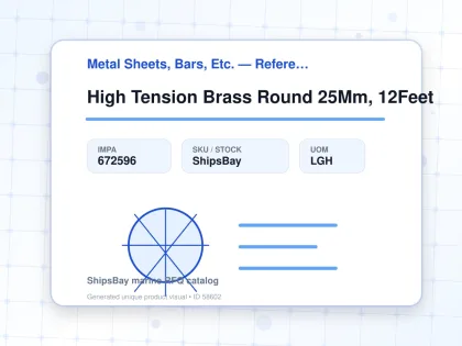 High Tension Brass Round 25Mm, 12Feet - Metal Sheets, Bars, Etc. — Reference (IMPA) - IMPA 672596 - UOM LGH