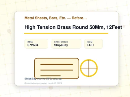 High Tension Brass Round 50Mm, 12Feet - Metal Sheets, Bars, Etc. — Reference (IMPA) - IMPA 672604 - UOM LGH