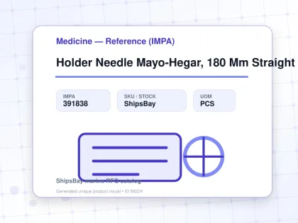 Holder Needle Mayo-Hegar, 180 Mm Straight - Medicine — Reference (IMPA) - IMPA 391838 - UOM PCS