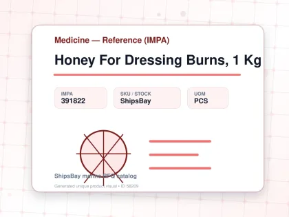 Honey For Dressing Burns, 1 Kg - Medicine — Reference (IMPA) - IMPA 391822 - UOM PCS
