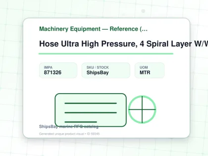 Hose Ultra High Pressure, 4 Spiral Layer W/Wire 1800Bar - Machinery Equipment — Reference (IMPA) - IMPA 871326 - UOM MTR