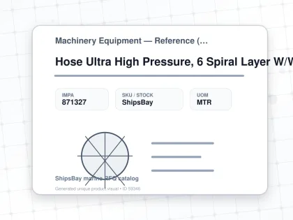 Hose Ultra High Pressure, 6 Spiral Layer W/Wire 2500Bar - Machinery Equipment — Reference (IMPA) - IMPA 871327 - UOM MTR
