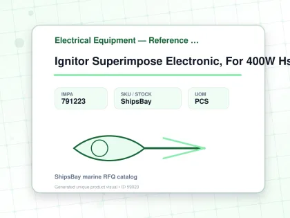 Ignitor Superimpose Electronic, For 400W Hs Lamp Z 400Mk - Electrical Equipment — Reference (IMPA) - IMPA 791223 - UOM PCS
