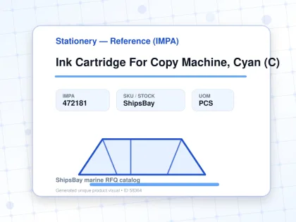 Ink Cartridge For Copy Machine, Cyan (C) - Stationery — Reference (IMPA) - IMPA 472181 - UOM PCS