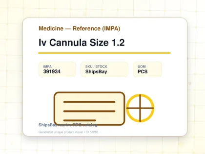 Iv Cannula Size 1.2 - Medicine — Reference (IMPA) - IMPA 391934 - UOM PCS