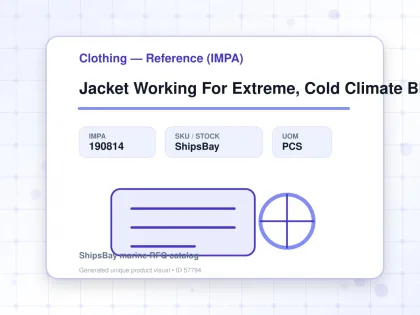 Jacket Working For Extreme, Cold Climate Blue 3L - Clothing — Reference (IMPA) - IMPA 190814 - UOM PCS