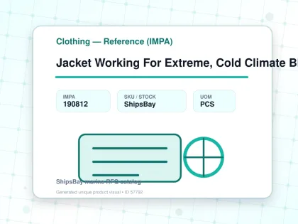 Jacket Working For Extreme, Cold Climate Blue L - Clothing — Reference (IMPA) - IMPA 190812 - UOM PCS
