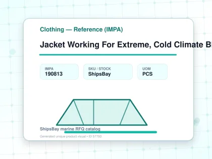 Jacket Working For Extreme, Cold Climate Blue Ll - Clothing — Reference (IMPA) - IMPA 190813 - UOM PCS