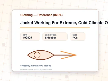 Jacket Working For Extreme, Cold Climate Orange 4L - Clothing — Reference (IMPA) - IMPA 190805 - UOM PCS