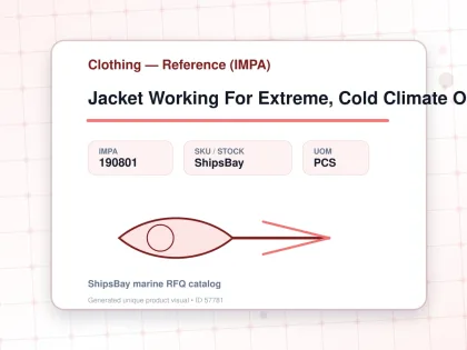 Jacket Working For Extreme, Cold Climate Orange M - Clothing — Reference (IMPA) - IMPA 190801 - UOM PCS