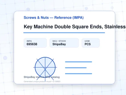 Key Machine Double Square Ends, Stainless Steel 10X10X300Mm - Screws & Nuts — Reference (IMPA) - IMPA 695638 - UOM PCS