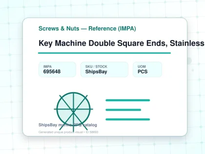 Key Machine Double Square Ends, Stainless Steel 32X20X300Mm - Screws & Nuts — Reference (IMPA) - IMPA 695648 - UOM PCS