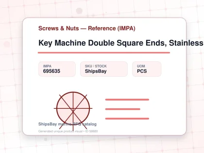 Key Machine Double Square Ends, Stainless Steel 7X7X300Mm - Screws & Nuts — Reference (IMPA) - IMPA 695635 - UOM PCS