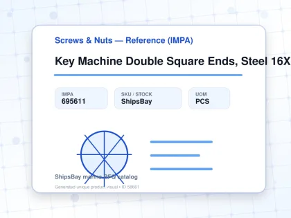 Key Machine Double Square Ends, Steel 16X10X300Mm - Screws & Nuts — Reference (IMPA) - IMPA 695611 - UOM PCS