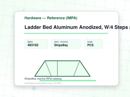 Ladder Bed Aluminum Anodized, W/4 Steps #4400/4 - Hardware — Reference (IMPA) - IMPA 493102 - UOM PCS