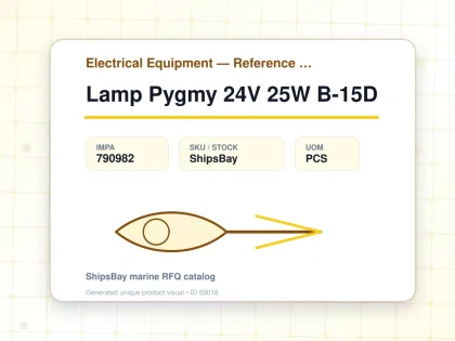 Lamp Pygmy 24V 25W B-15D - Electrical Equipment — Reference (IMPA) - IMPA 790982 - UOM PCS