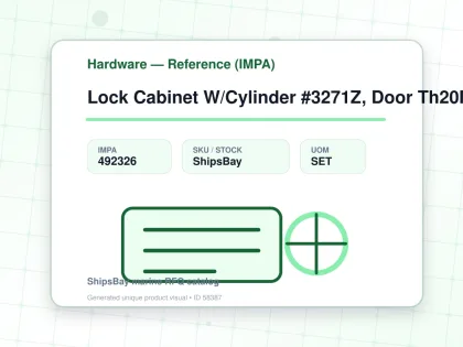Lock Cabinet W/Cylinder #3271Z, Door Th20Mm Backset 20Mm Right - Hardware — Reference (IMPA) - IMPA 492326 - UOM SET