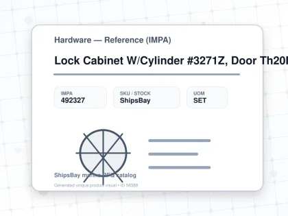 Lock Cabinet W/Cylinder #3271Z, Door Th20Mm Backset 25Mm Right - Hardware — Reference (IMPA) - IMPA 492327 - UOM SET