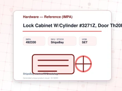 Lock Cabinet W/Cylinder #3271Z, Door Th20Mm Backset 40Mm Right - Hardware — Reference (IMPA) - IMPA 492330 - UOM SET
