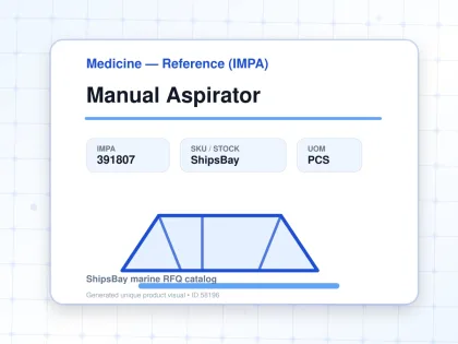 Manual Aspirator - Medicine — Reference (IMPA) - IMPA 391807 - UOM PCS