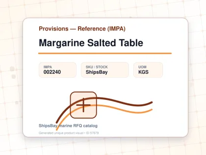 Margarine Salted Table - Provisions — Reference (IMPA) - IMPA 002240 - UOM KGS