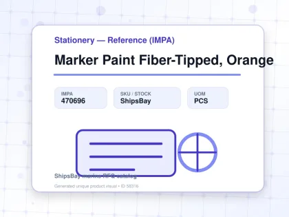 Marker Paint Fiber-Tipped, Orange - Stationery — Reference (IMPA) - IMPA 470696 - UOM PCS