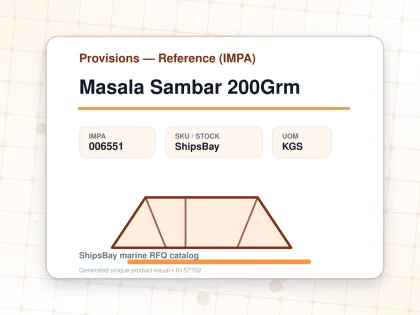 Masala Sambar 200Grm - Provisions — Reference (IMPA) - IMPA 006551 - UOM KGS