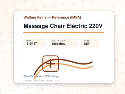 Massage Chair Electric 220V - Welfare Items — Reference (IMPA) - IMPA 110447 - UOM SET
