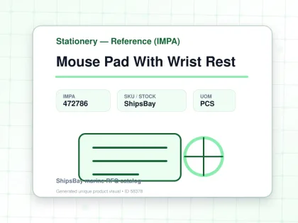 Mouse Pad With Wrist Rest - Stationery — Reference (IMPA) - IMPA 472786 - UOM PCS
