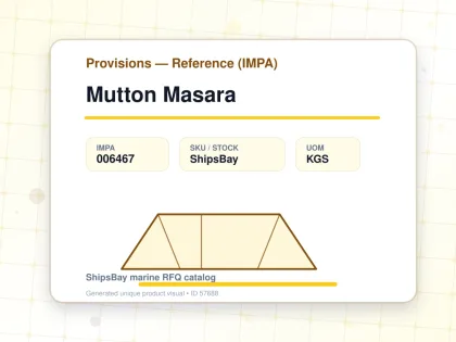 Mutton Masara - Provisions — Reference (IMPA) - IMPA 006467 - UOM KGS