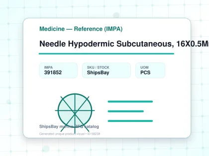 Needle Hypodermic Subcutaneous, 16X0.5Mm Sterile Disposable - Medicine — Reference (IMPA) - IMPA 391852 - UOM PCS