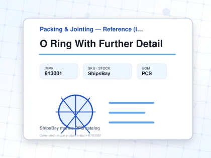 O Ring With Further Detail - Packing & Jointing — Reference (IMPA) - IMPA 813001 - UOM PCS
