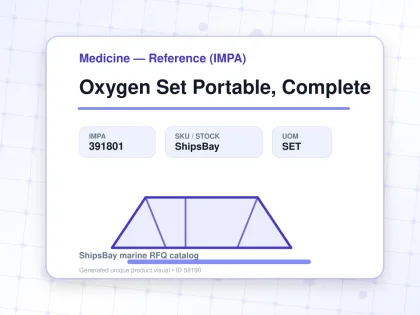 Oxygen Set Portable, Complete - Medicine — Reference (IMPA) - IMPA 391801 - UOM SET