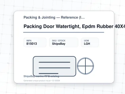 Packing Door Watertight, Epdm Rubber 40X40Mm L:10Mtr - Packing & Jointing — Reference (IMPA) - IMPA 815013 - UOM LGH