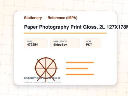 Paper Photography Print Gloss, 2L 127X178Mm 50'S - Stationery — Reference (IMPA) - IMPA 472254 - UOM PKT