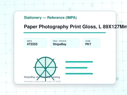 Paper Photography Print Gloss, L 89X127Mm 400'S - Stationery — Reference (IMPA) - IMPA 472253 - UOM PKT