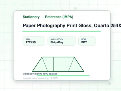 Paper Photography Print Gloss, Quarto 254X305Mm 20'S - Stationery — Reference (IMPA) - IMPA 472259 - UOM PKT