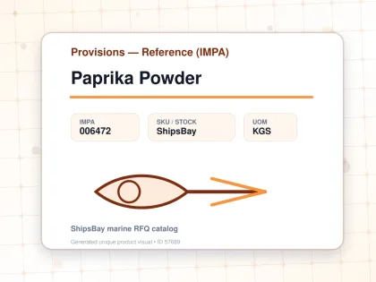 Paprika Powder - Provisions — Reference (IMPA) - IMPA 006472 - UOM KGS
